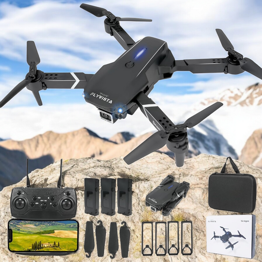 "Mini Drone con Cámara 1080P para Niños y Adultos - Control WiFi, 3 Baterías, Despegue y Aterrizaje Automático, Modo Sin Cabeza, Giros 360°, Velocidades Ajustables, Estuche Incluido - Ideal para Principiantes y Regalo Perfecto"